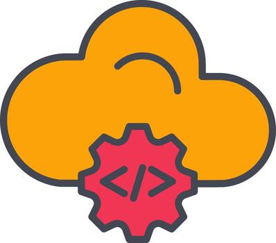 Cloud Coding Vector Icon