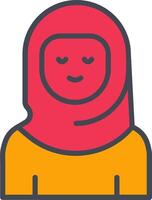 Islamic Woman Vector Icon