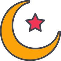 Moon and Star Vector Icon