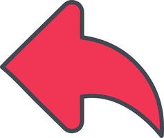 Left Back Arrow Vector Icon