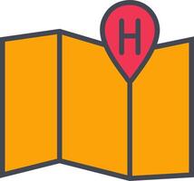 Hotel Location Vector Icon