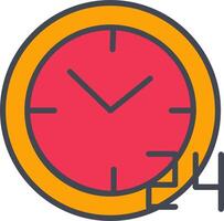 24 hours Vector Icon