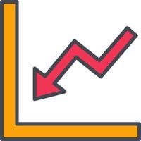 Graph Down Vector Icon