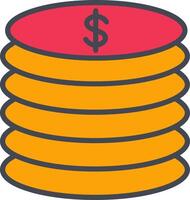 Stack of Coins Vector Icon