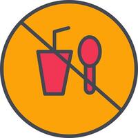 No Food or Drinks Vector Icon