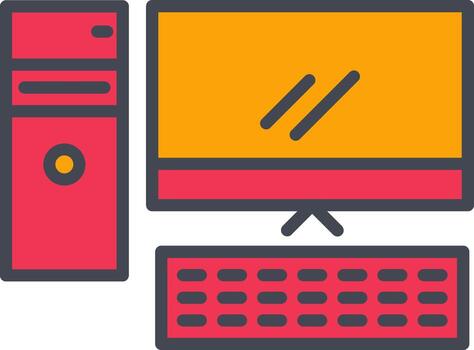 icono de vector de computadora