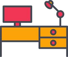 Study Desk I Vector Icon