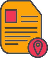 Document Location Vector Icon