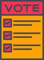 Ballot Paper Vector Icon