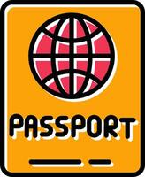 icono de vector de pasaporte