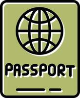 icono de vector de pasaporte