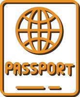 icono de vector de pasaporte