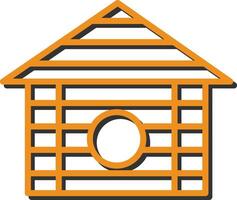 Wood Cabin Vector Icon