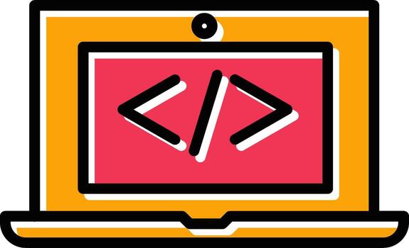 codificación computadora vector icono
