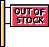 fuera de stock vector icono