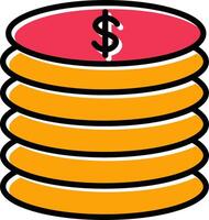 Stack of Coins Vector Icon