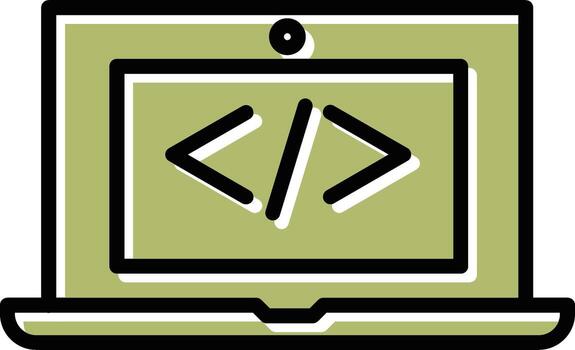 codificación computadora vector icono