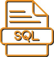 icono de vector de sql