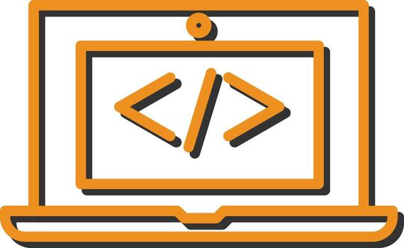 codificación computadora vector icono