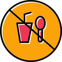 No Food or Drinks Vector Icon