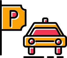 Taxi Stand Vector Icon