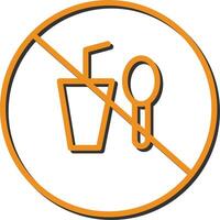 No Food or Drinks Vector Icon