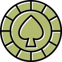 Spade Chip Vector Icon