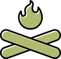 Camp Fire Vector Icon