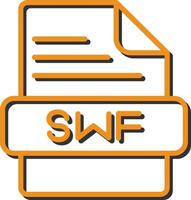 icono de vector de swf