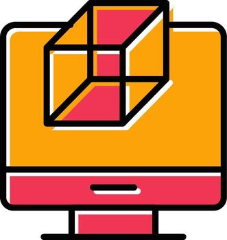 icono de vector de cubo