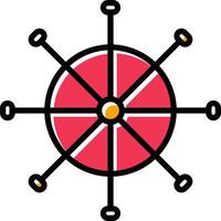 Ship Wheel Vector Icon