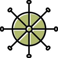 Ship Wheel Vector Icon