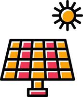 icono de vector de panel solar