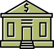 Bank Building Vector Icon