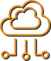 icono de vector de nube