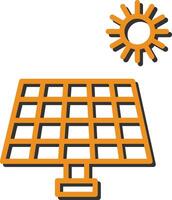 icono de vector de panel solar