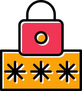 icono de vector de código pin