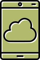 icono de vector de nube