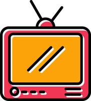 icono de vector de transmisión de televisión