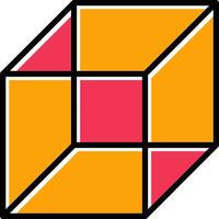 icono de vector de cubo