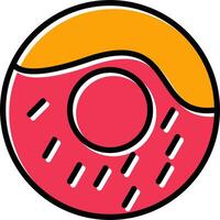 icono de vector de donut de crema