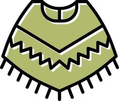 poncho vector icono