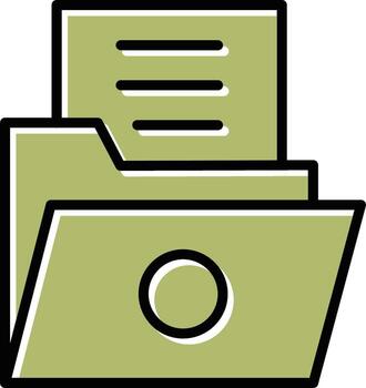 icono de vector de carpeta de lista