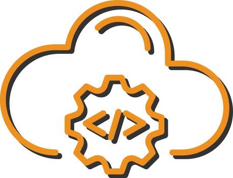 Cloud Coding Vector Icon