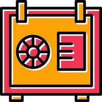 icono de vector de caja fuerte