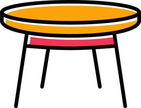 Small Table Vector Icon