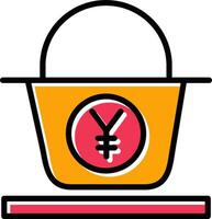 Yen Basket Vector Icon