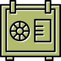 icono de vector de caja fuerte