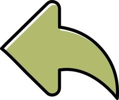 Left Back Arrow Vector Icon