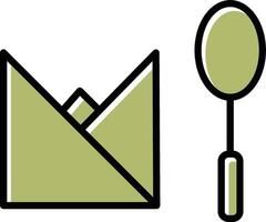 Spoon and Napkin Vector Icon